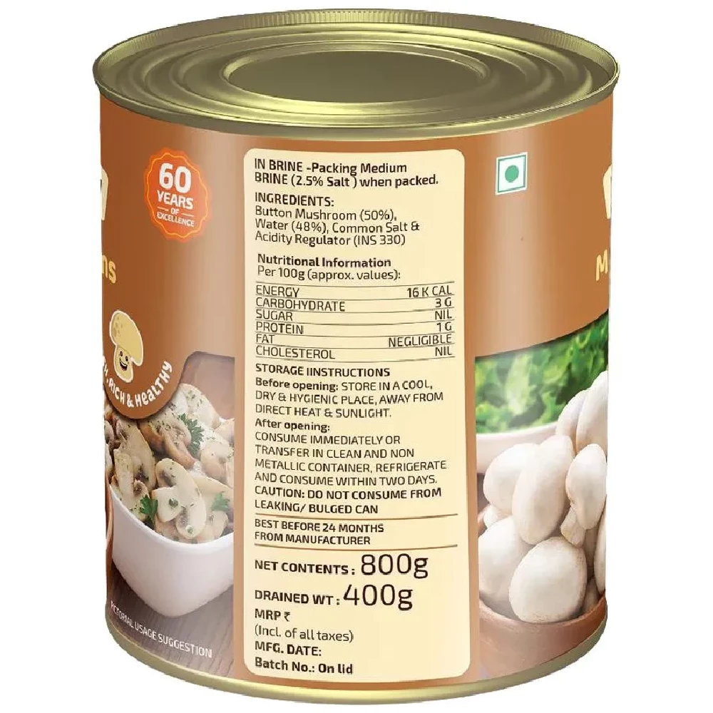 Morton Mushroom - In Brine, 800 g Tin-2.webp
